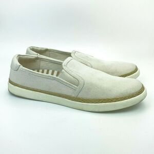 Vionic Rae Womens US 11 Slip On Low Top White Canvas Rope Shoes Sneakers VS225-1
